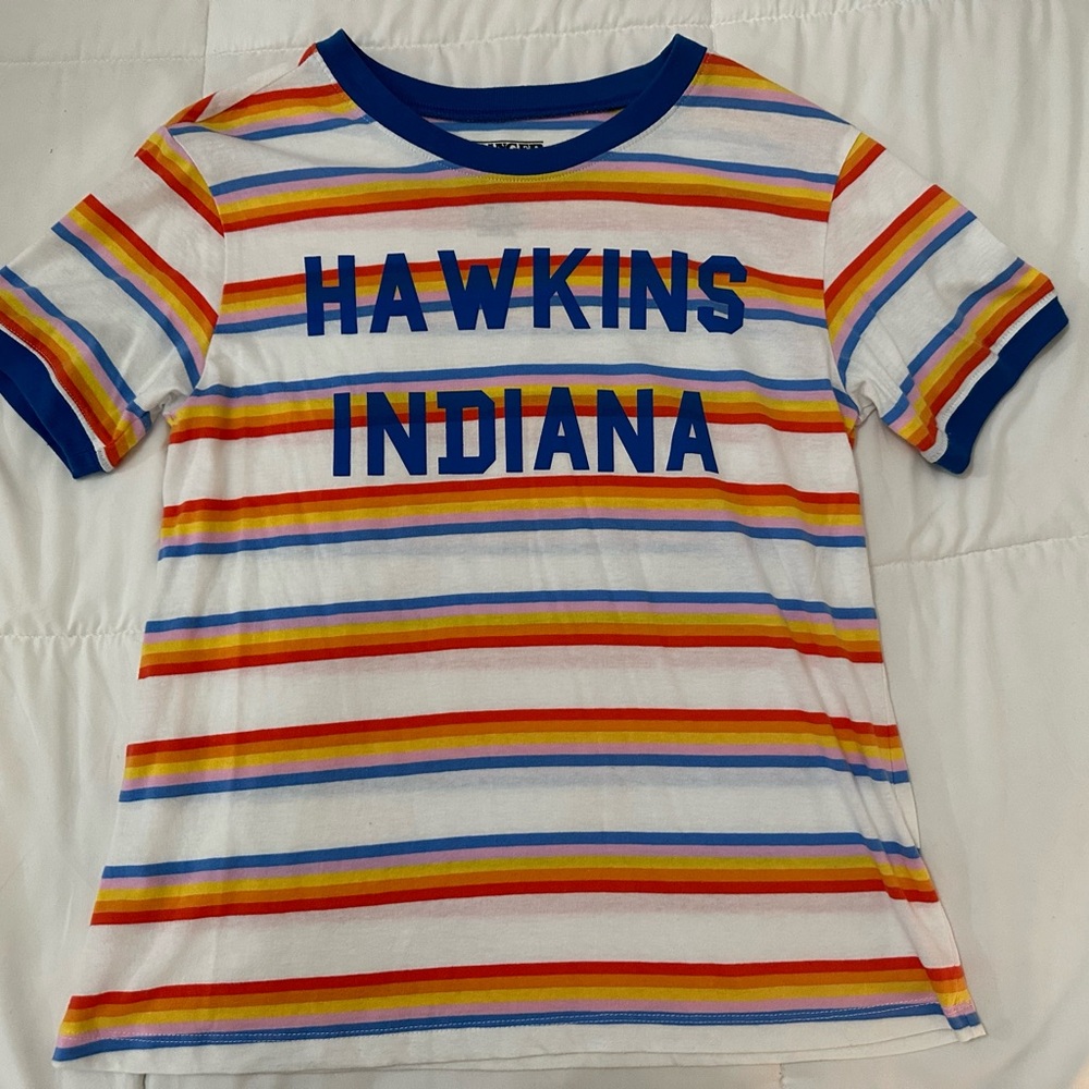 Striped shirt with Blue Accents